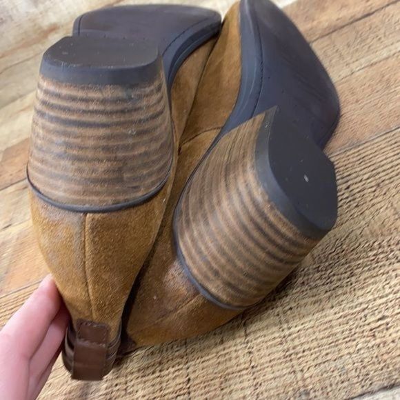 Clarks Artisan Gelata Siena Boots Tan Suede Boot Womens 11 M Ankle Booties - Picture 13 of 14